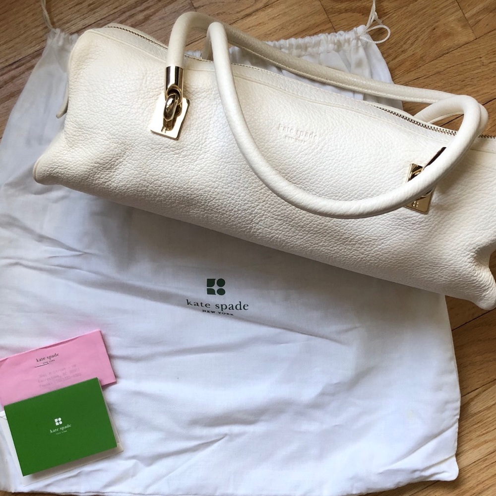 AUTHENTIC Kate Spade White Pebbled Leather Satchel
